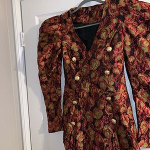 Puff sleeve blazer dress